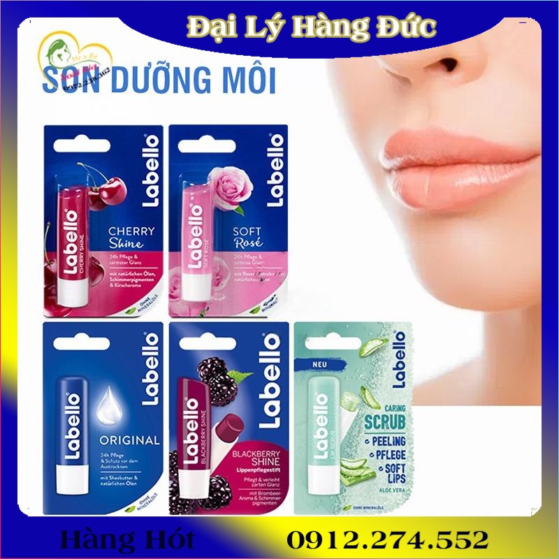 Son dưỡng môi căng mọng, mềm mịn Labello Đức [Hàng nội địa Đức Đủ Bill]