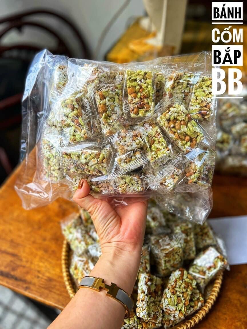 CỐM NẾP ĐẬU PHỘNG LÁ DỨA CỐT DỪA 500gr