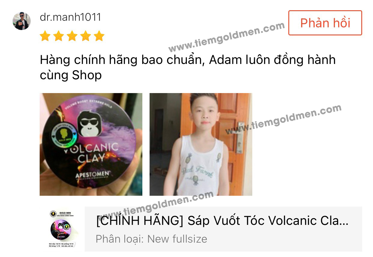 [CHÍNH HÃNG] Sáp Vuốt Tóc Volcanic Clay Tem SMS (Mới nhất)