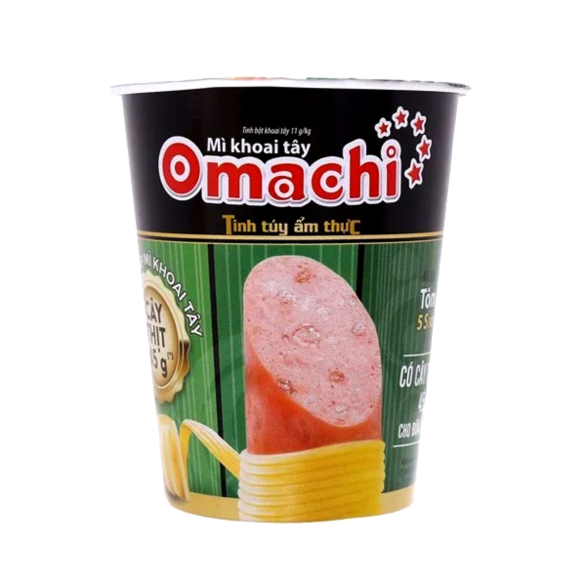 Mì Ly Khoai Tây Omachi Có Cây Thịt Thật 113g