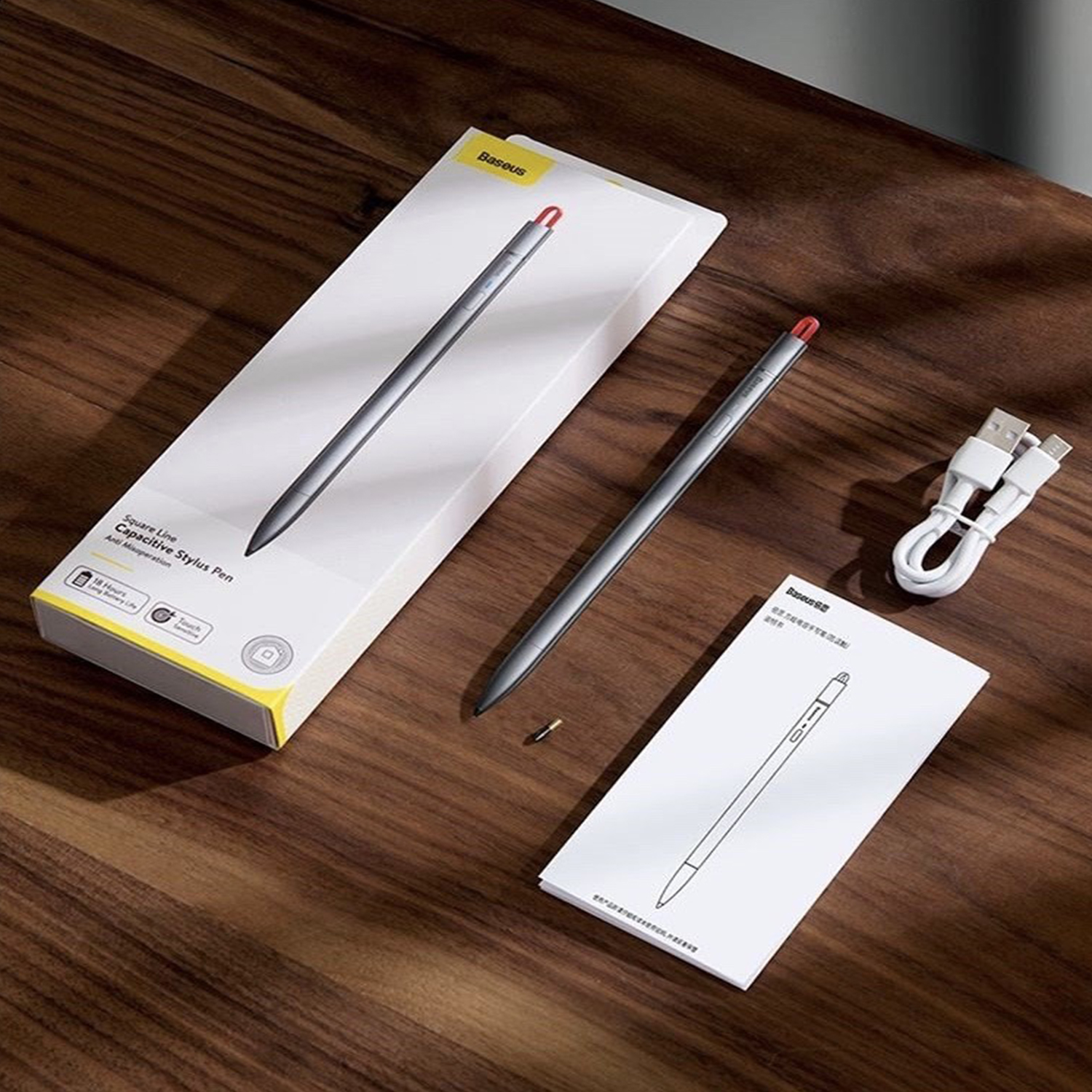 Bút cảm ứng Stylus dành cho iPad Baseus Square Line Capacitive (iPad Pro 11’ 12.9’, Mini 5, Air 3, iPad 2018/2020)