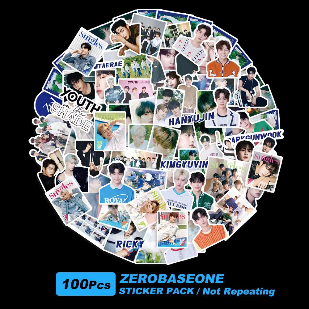 Set 100 hình dán trang trí zerobaseone