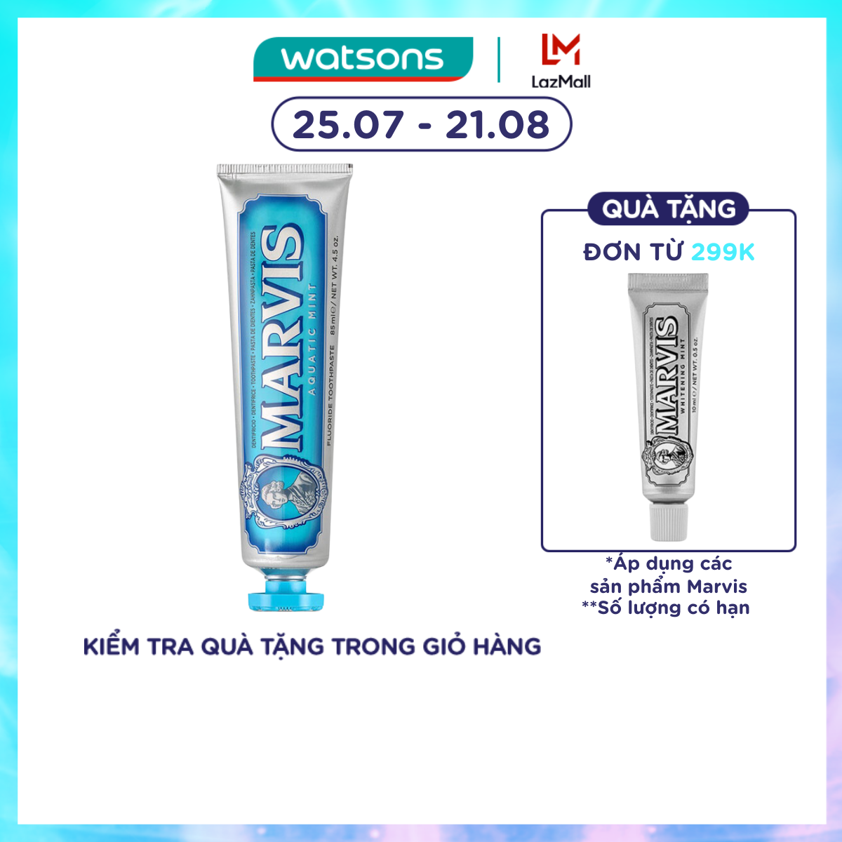 Marvis Aquatic Mint Toothpaste 85ml