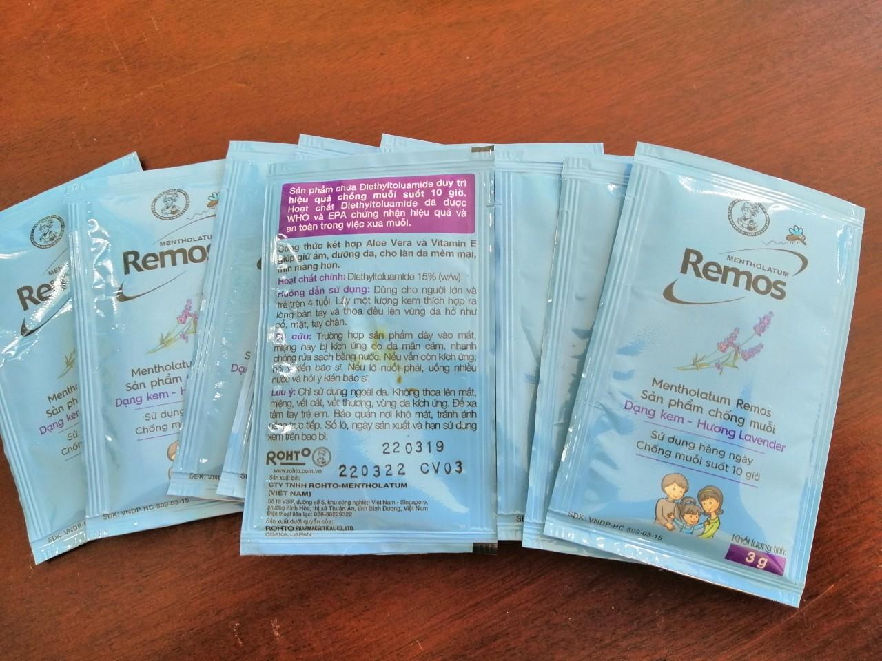 Kem chống muỗi Rohto Mentholatum Remos Hương Lavender gói 3...