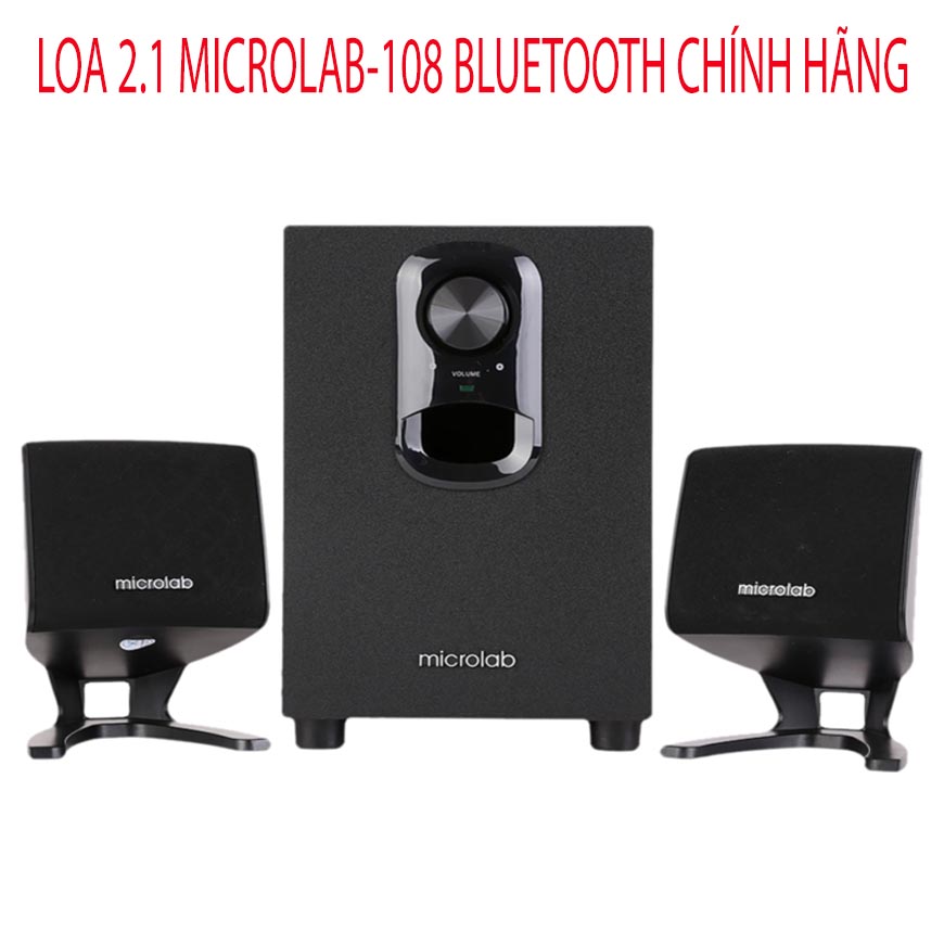 Loa Vi Tính Microlab M108BT Chính Hãng Loa 2.1 Công Suất Lớn Loa Vi Tính 2.1 Microlab M108BT Có Bluetooth Mạnh Mẽ Hơn Với Loa Bass Âm Thanh Hài Hòa Với 2 Loa Treble Cực Ấm.