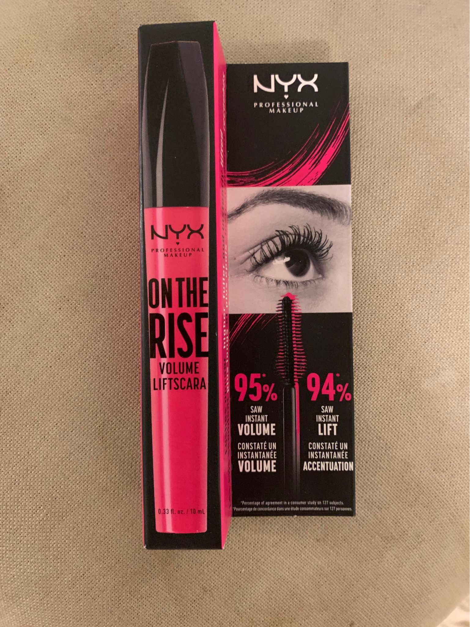MASCARA NYX MAKE UP ON THE RISE VOLUME MASCARA BLACK 11809