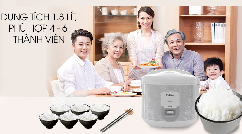 Nồi cơm điện 1,8 lit[DELITES,SHARP VIỆT,MIDEA]