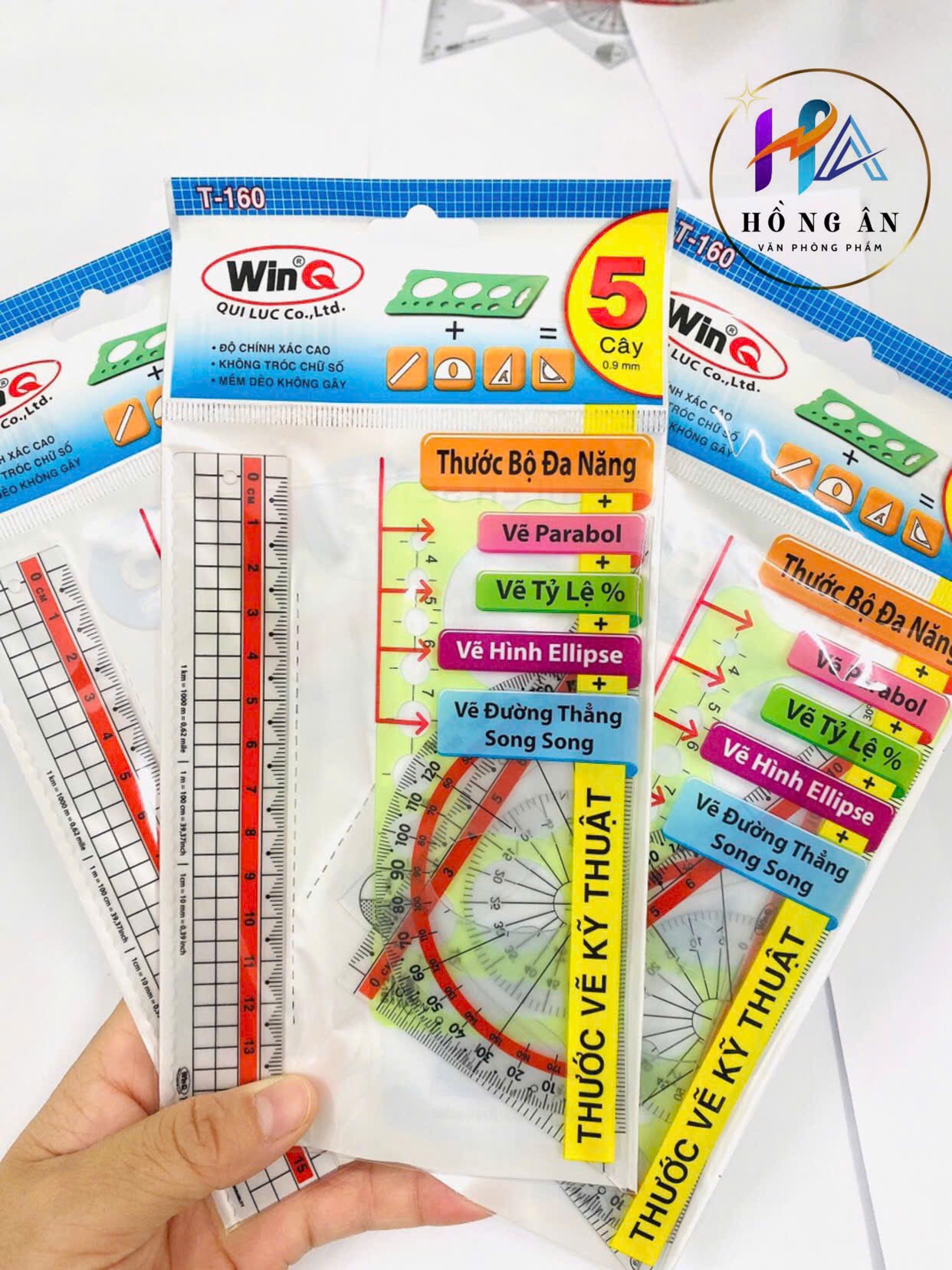 Thước bộ gồm 5 cây win QT-160