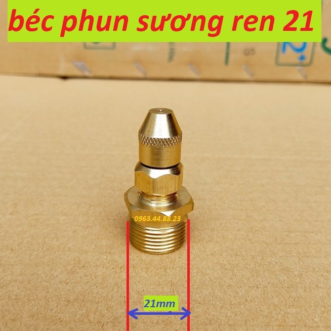 Bộ béc phun sương bằng đồng ( ren ngoài 21mm - 22mm - 14mm) béc phun sương tưới lan