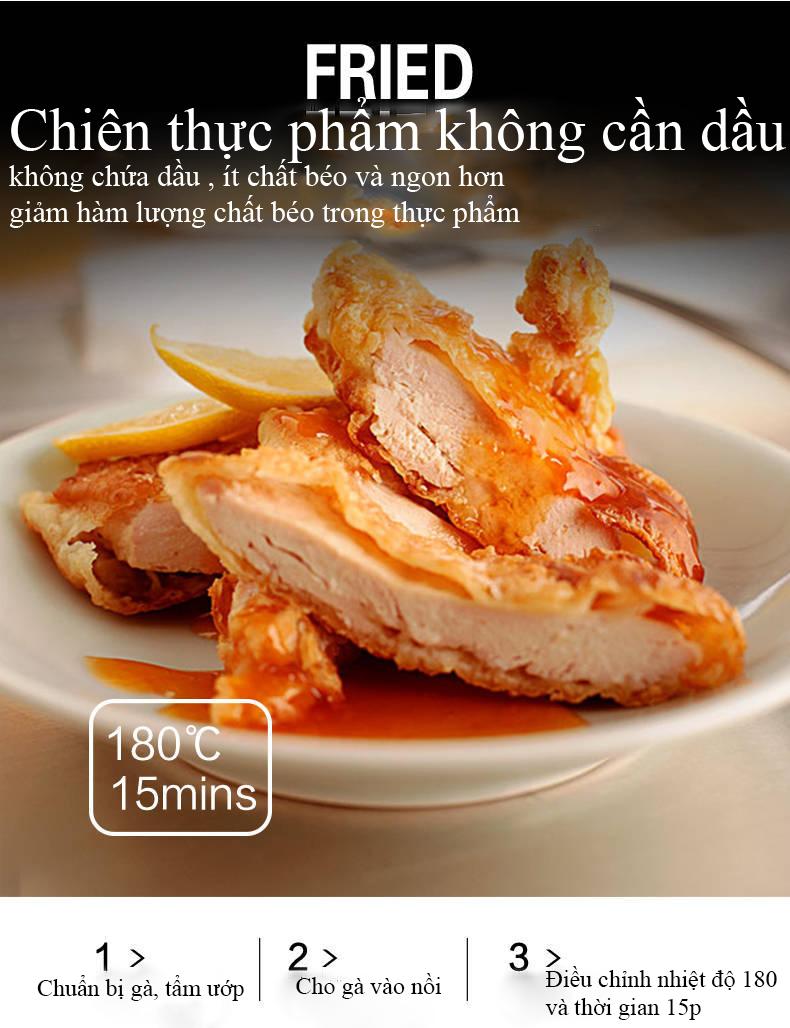 Nồi chiên không dầu OZOOPU 4.5 lít CAO CẤP 2019 - Bảo hành 12 tháng