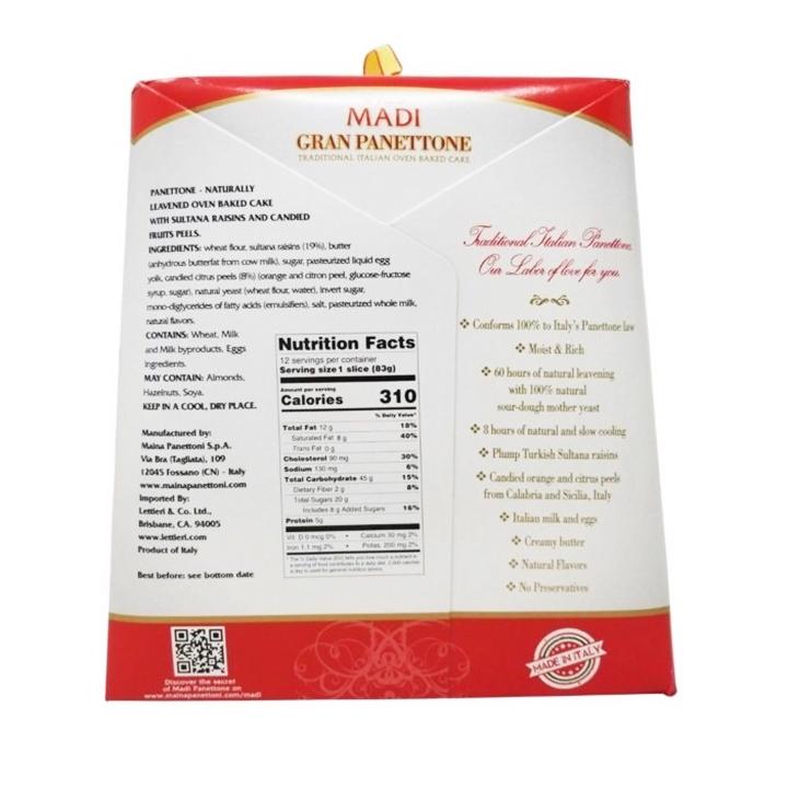 Bánh Madi Gran Panettone Truyền Thống Ý ( 1kg)