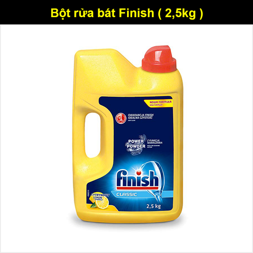 Bột rửa bát Finish 2.5kg dùng cho Máy rửa bát chén