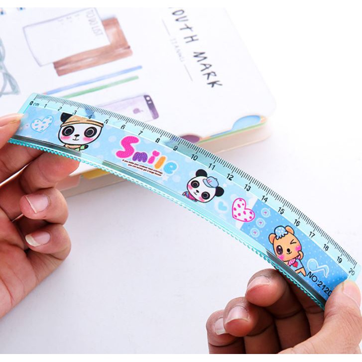 Thước kẻ GẤP nhựa hoạt hình 30cm