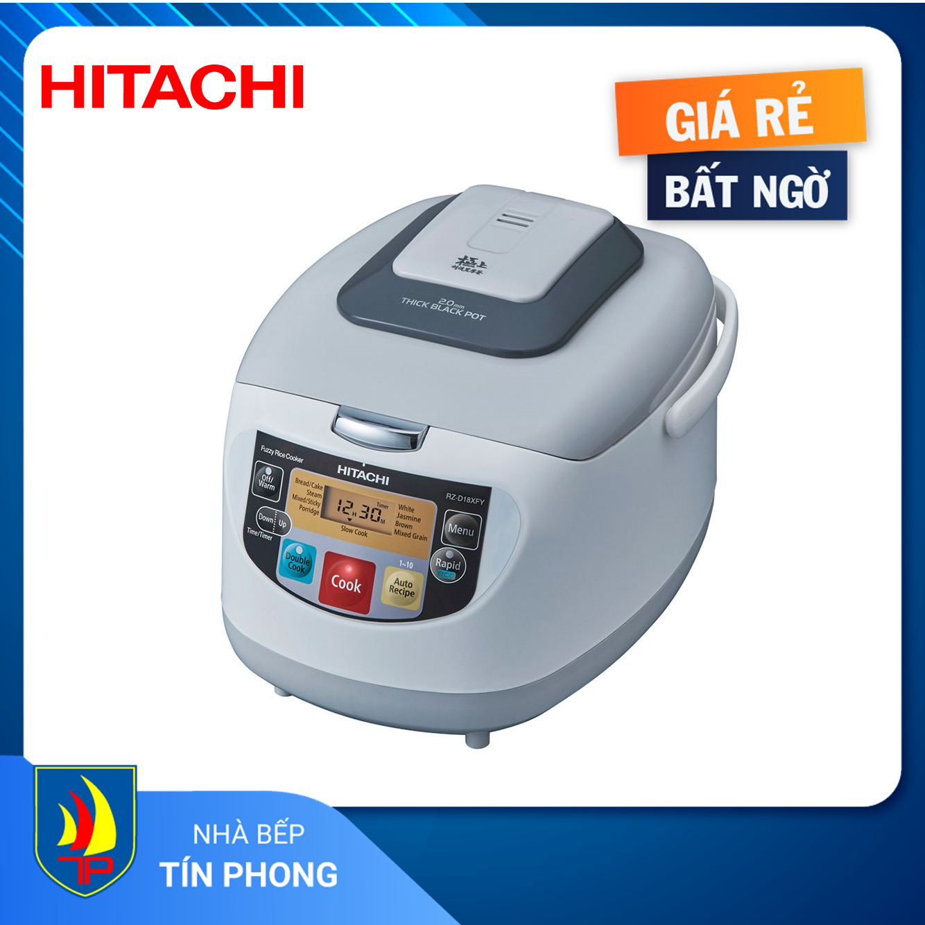 [HCM]NỒI CƠM ĐIỆN TỬ HITACHI RZ-D18XFY(GWH)