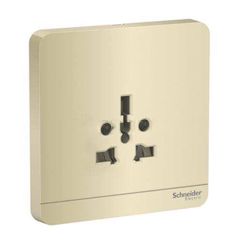 Bộ ổ cắm đơn đa năng 16A, dòng AvatarOn mặt vuông loại Đẳng Cấp, Sang Trọng - Schneider Electric- E83426TS_WE_G19; E83426TS_WG_G19