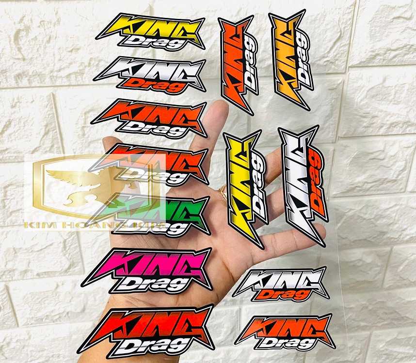 13 tem Sticker decal KINGDRAG dán xe máy siêu rẻ và đẹp