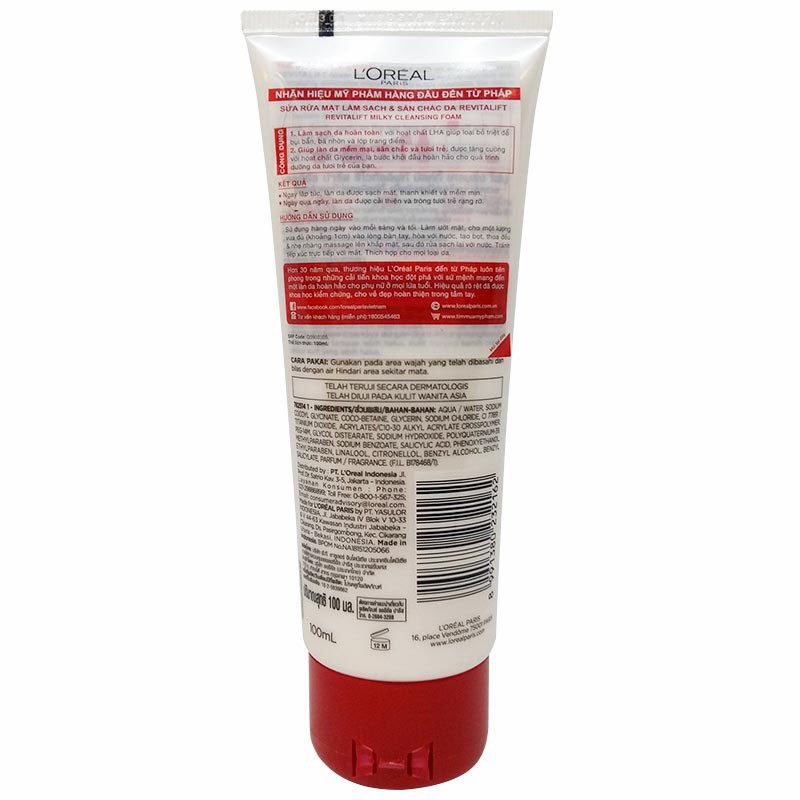 Sữa Rửa Mặt L'Oreal Săn Chắc Da 100ml Revitalift Milky Foam Hasaki Sản Phẩm Chính Hãng