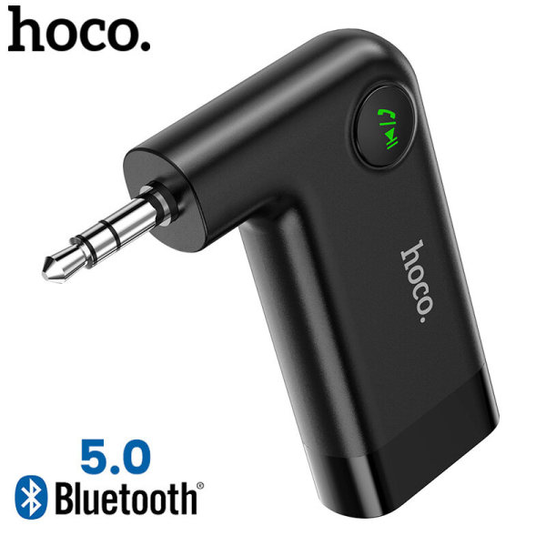 HOCO Máy thu bluetooth E53 Bộ chuyển đổi xe hơi 5.0 bluetooth không dây Bộ chuyển đổi âm thanh không dây cầm tay Aux 3,5cm với mic
