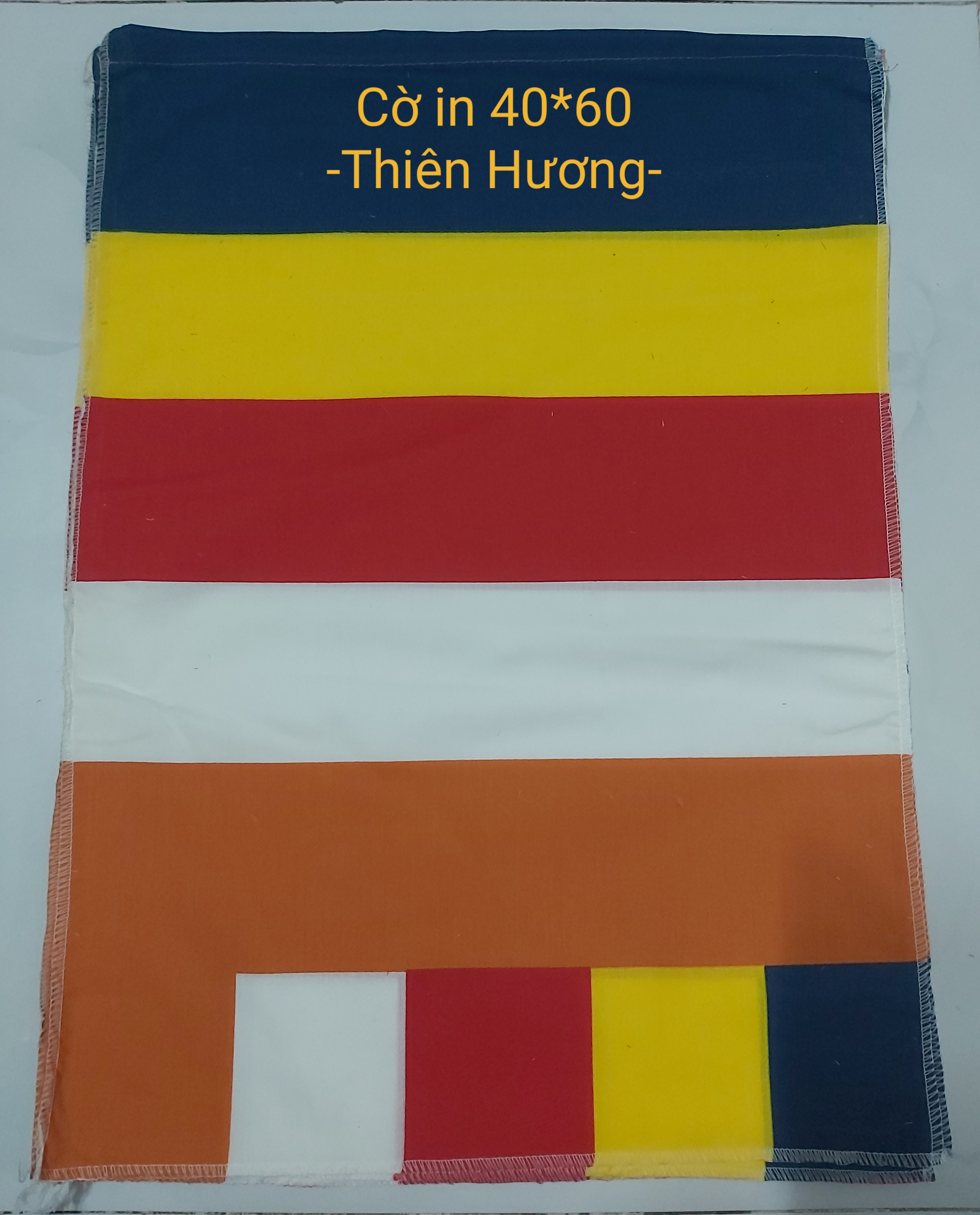 Cờ Phật giáo 40 x 60 (vải kate) ( xấp 2 lá )