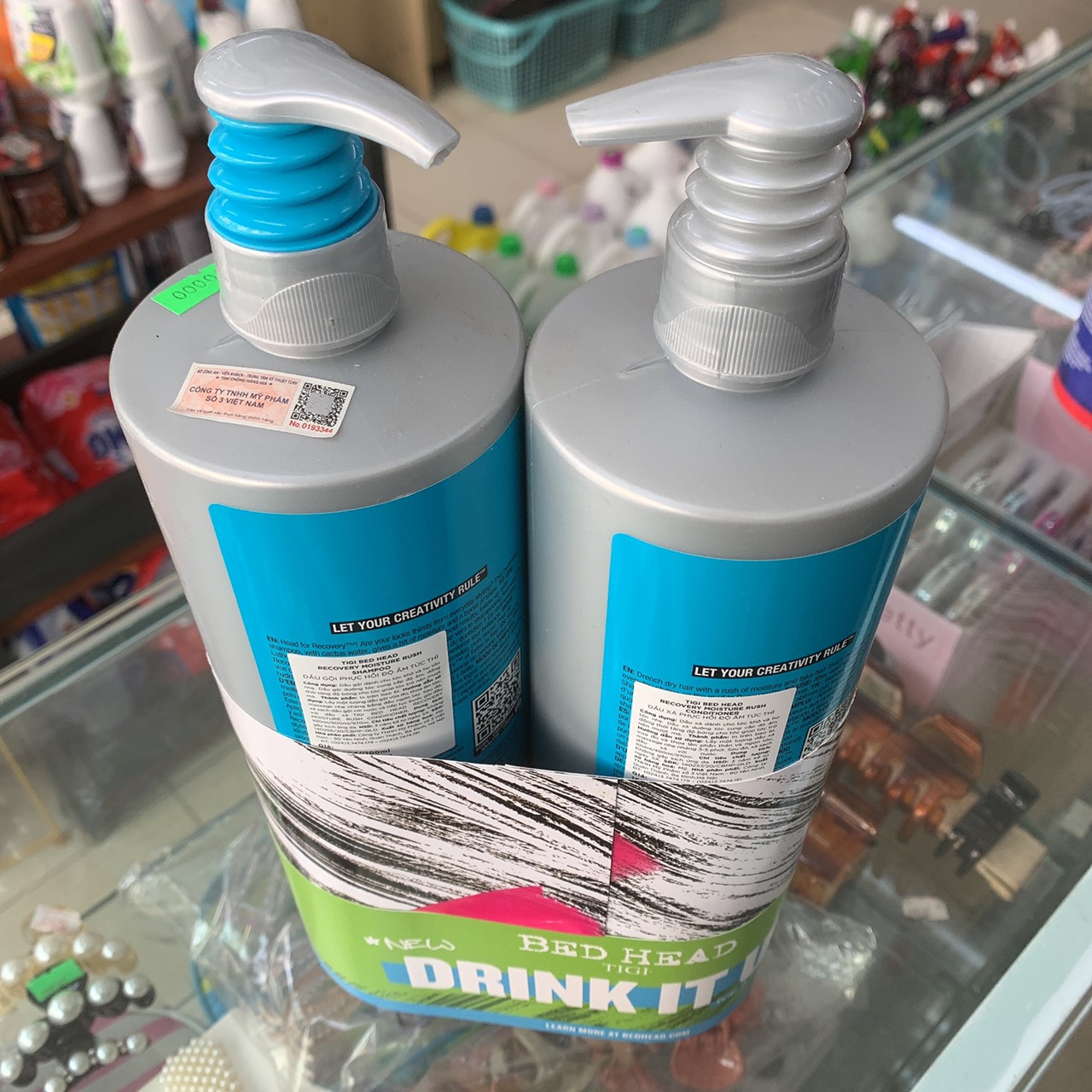 Dầu gội xả tigi xanh dương 970ml - dầu gội xả phục hồi độ ẩm tức thì tigi xanh 2021 chính hãng