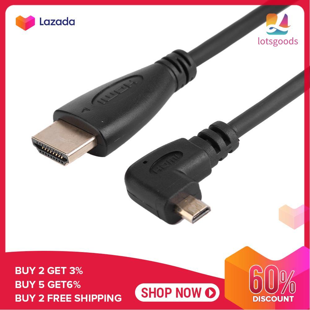 [miễn phí vận chuyển] Phải Góc 90 Độ Micro HDMI Sang Cáp HDMI