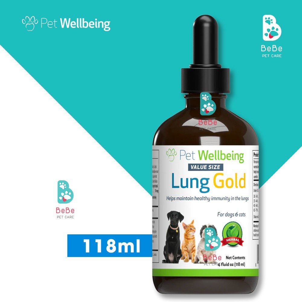 Pet wellbeing lung gold - sản phẩm hỗ trợ chức năng phổi cho chó mèo - nhập khẩu từ mỹ