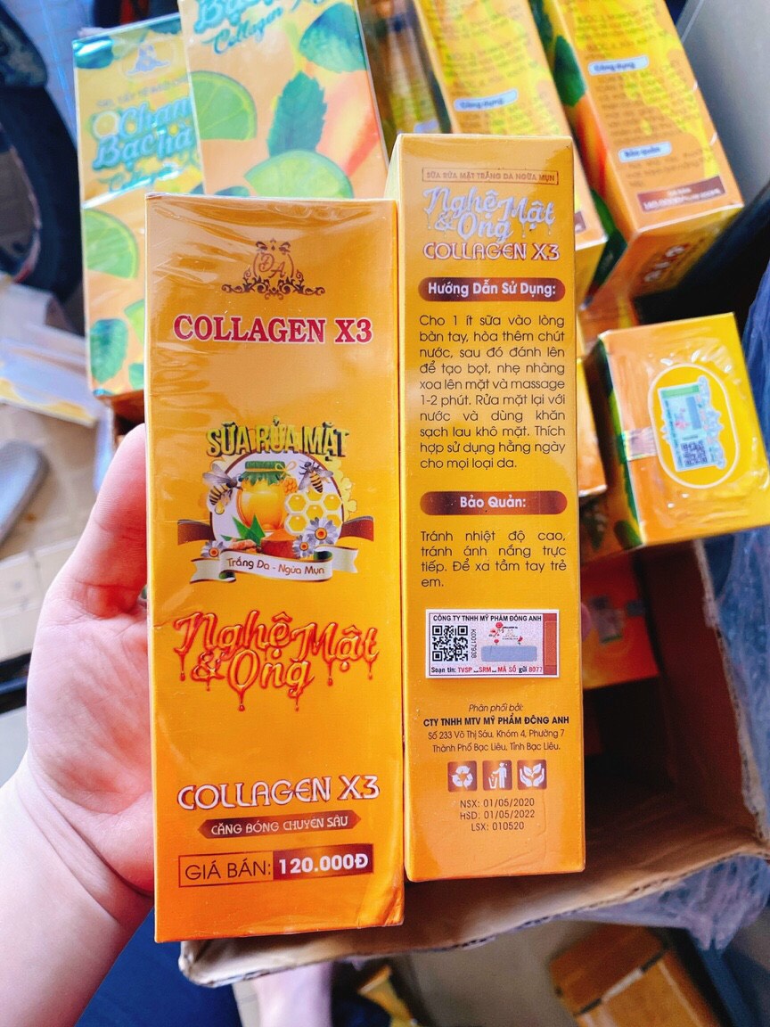 Sữa rửa mặt Nghệ Collagen X3 Đông Anh - Chính hãng 100ml