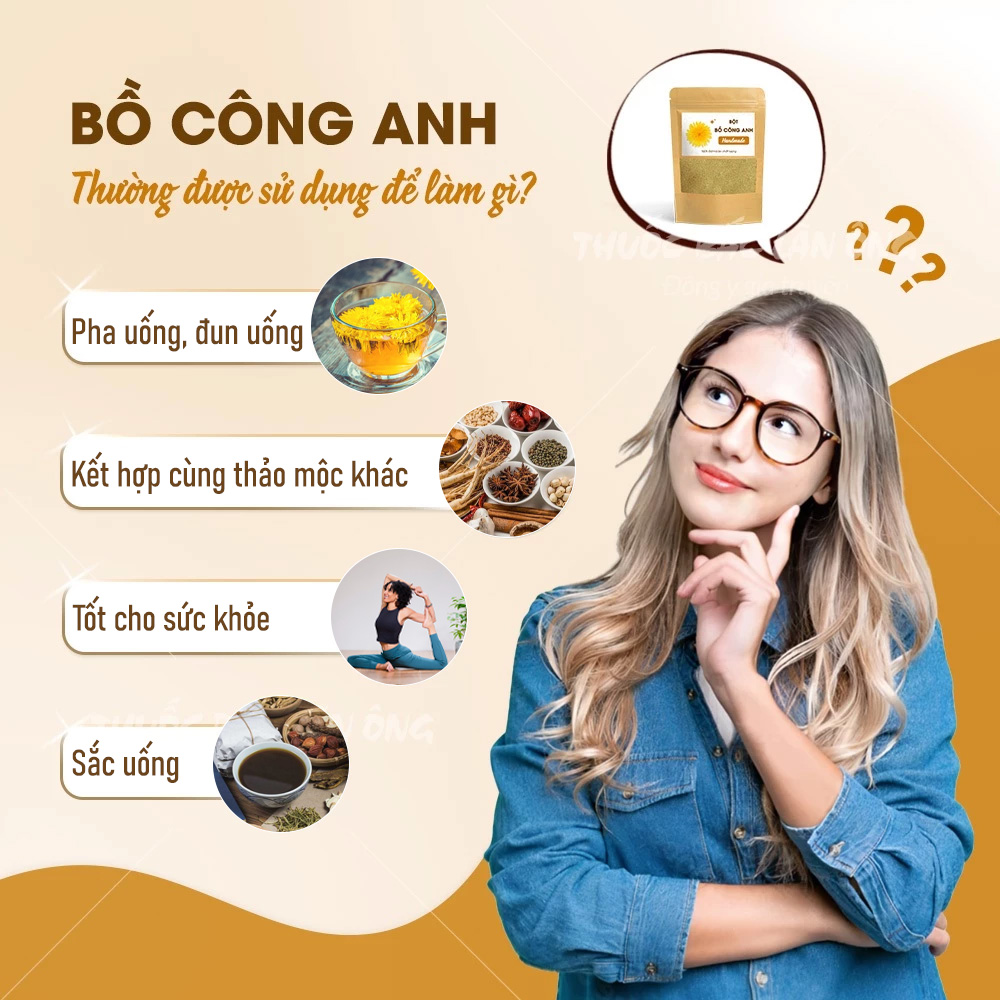 Bột bồ công anh nguyên chất 100g (Phòng ngừa ung thư, hỗ trợ tiểu đường)