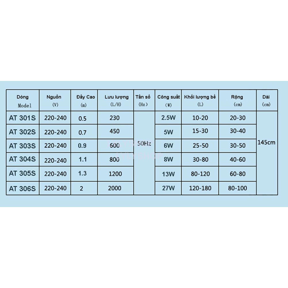 Máy bơm nước bể cá cảnh at 303s