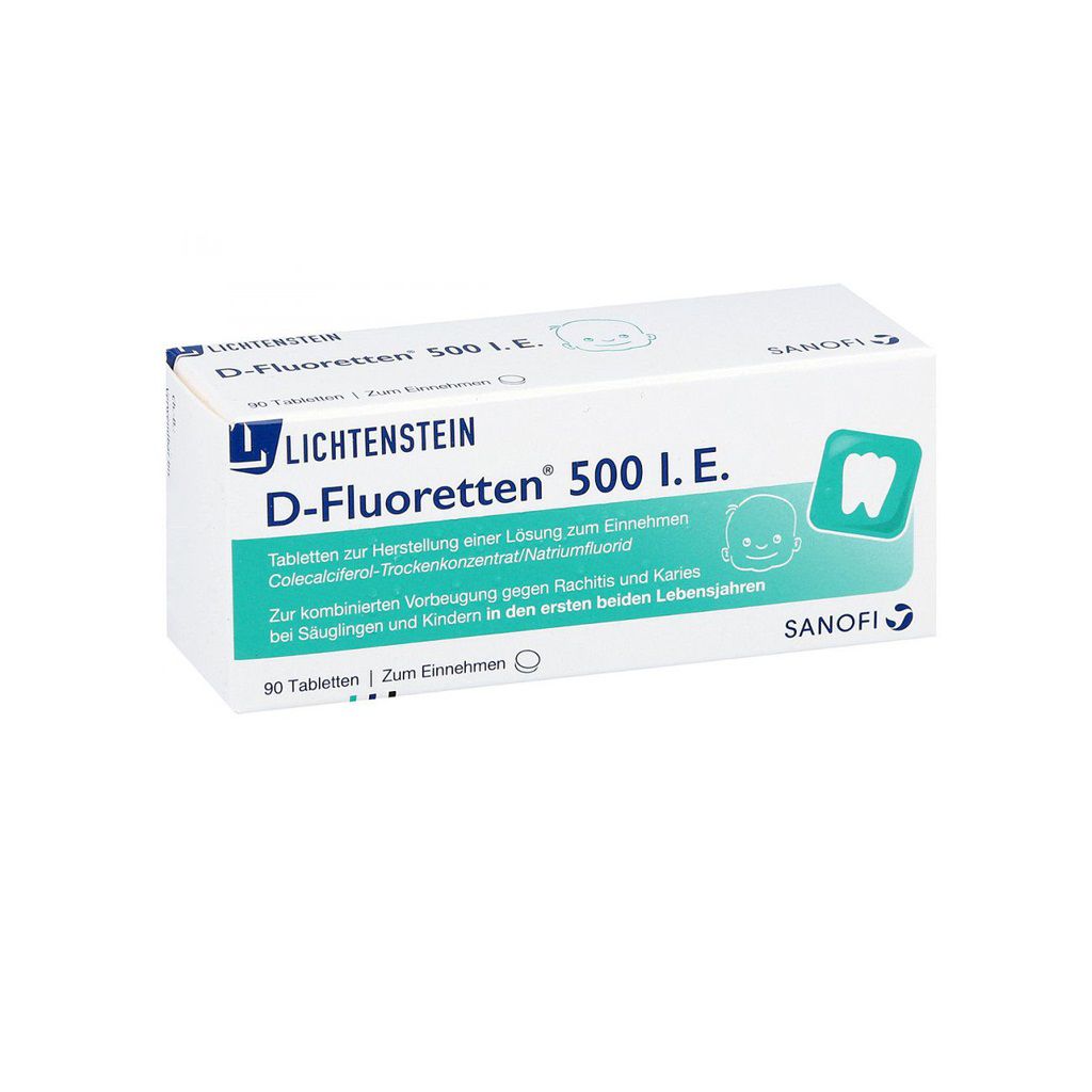 [HCM]Vitamin D-Fluoretten 500 IE 90 viên Đức