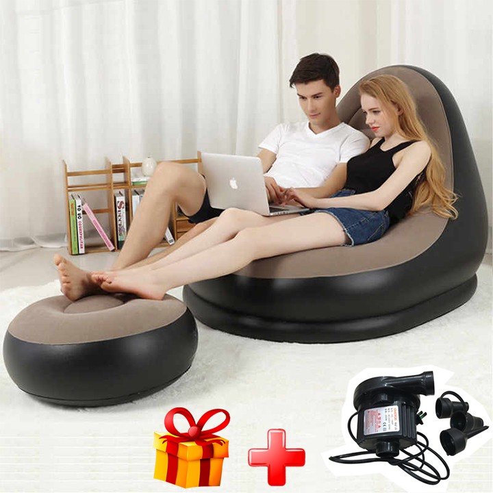    SALE 50% TẶNG KÈM BƠM   Ghế Nệm Hơi Tựa Lưng Cao Cấp Ghế hơi intex vỏ nhung Ghế thư giãn chống mỏi cổ và mỏi lưng Thiết kế sang trọng Thích hợp cho thư giãn nghỉ ngơi lúc mệt mỏi Bảo hành Uy tín 1 đổi 1 
