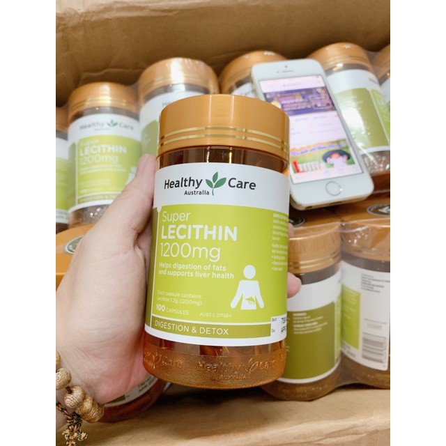 (Mẫu mới) - Mầm đậu nành Healthy Care Super Lecithin 1200mg Chính Hãng