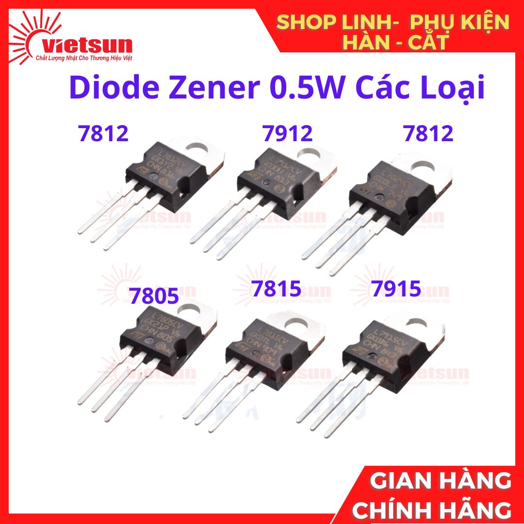 Ic ổn áp nguồn 7805 7812 7815 7912 7915