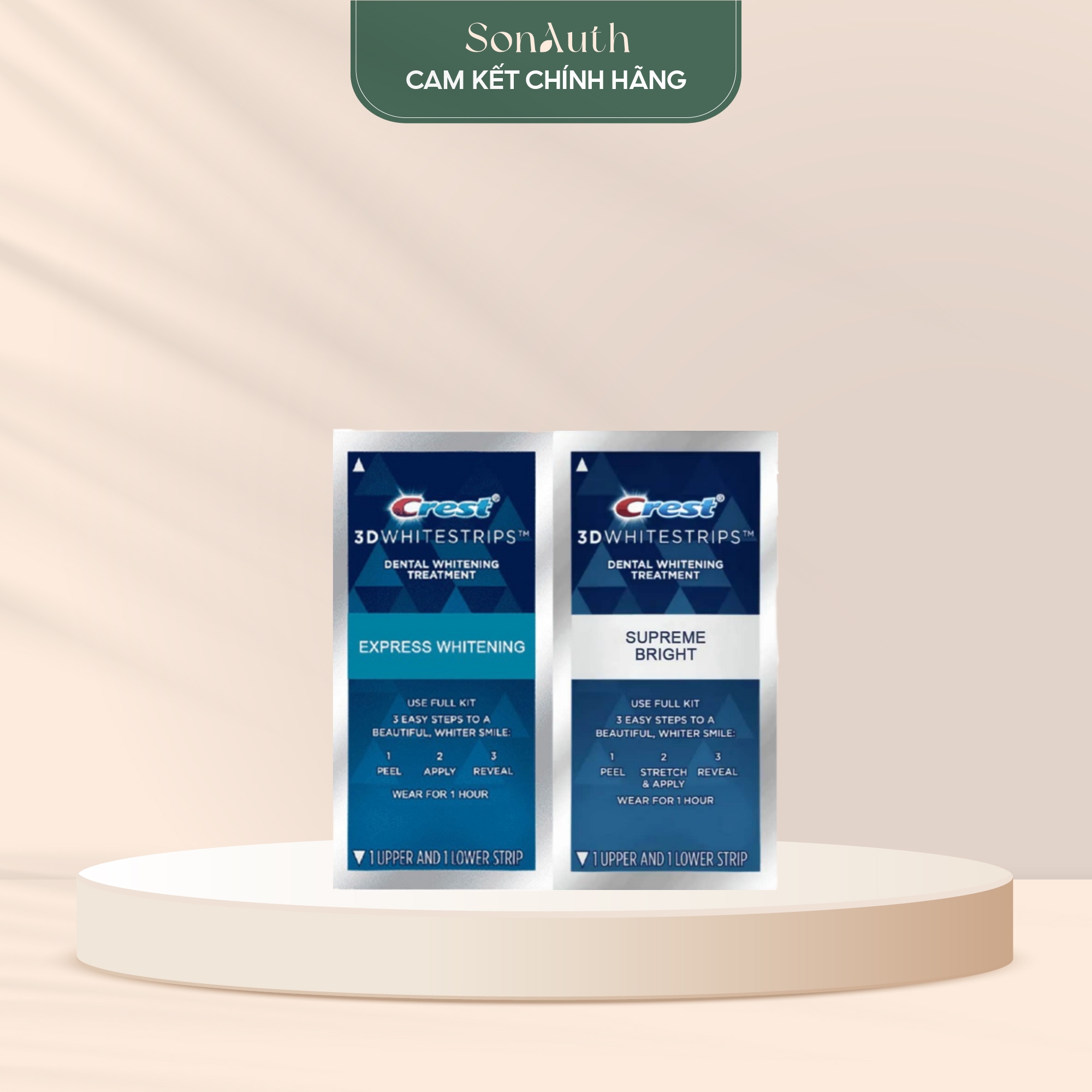 Miếng dán trắng răng Crest 3D Whitestrips