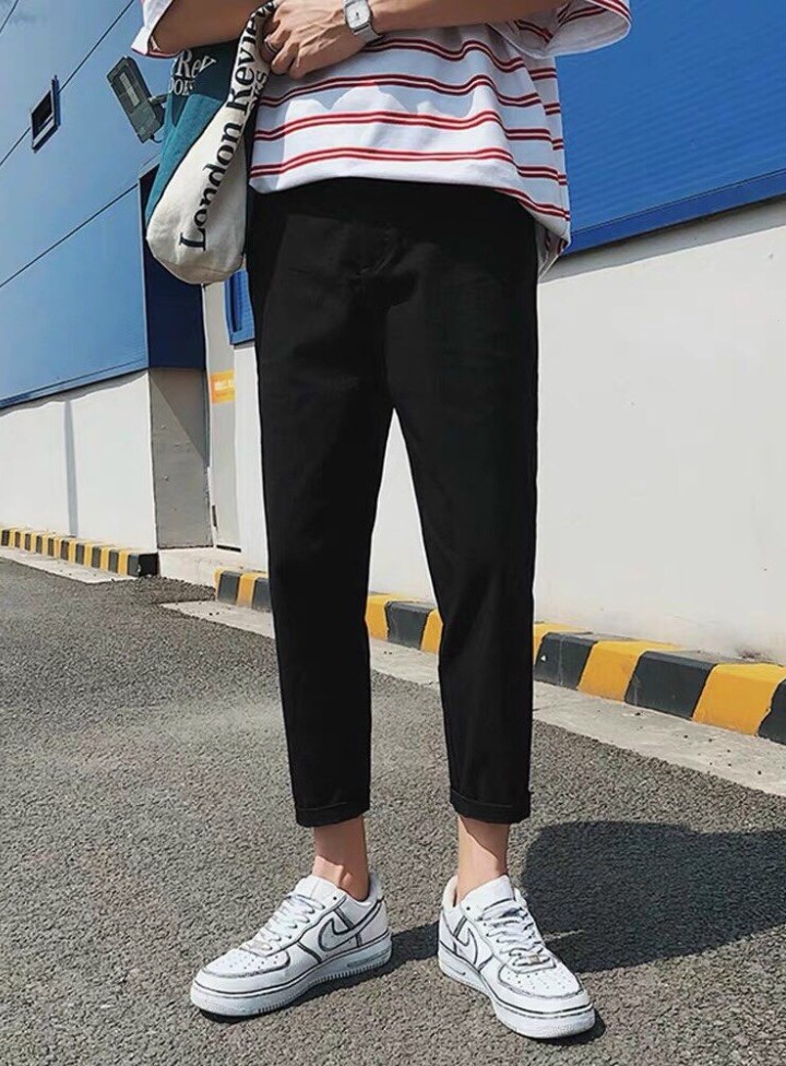 Quần Jogger Nam Khóa dọc ống chân Vải Kaki Cao Cấp Phong Cách Hàn Quốc - quần tây âu nam nữ ống côn xuông và bo zip S0