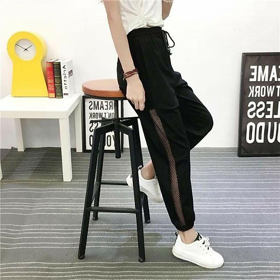 QUẦN JOGGER NỮ BO PHỐI LƯỚI SƯỜN NĂNG ĐỘNG CÁ TÍNH