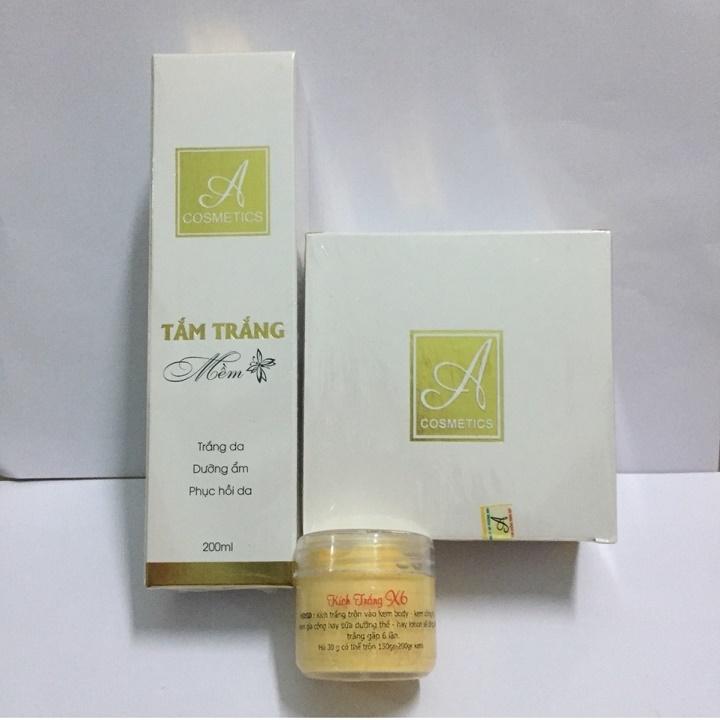 Combo tắm trắng và kem body mềm A Cosmetics tặng kèm x6 cao cấp 1