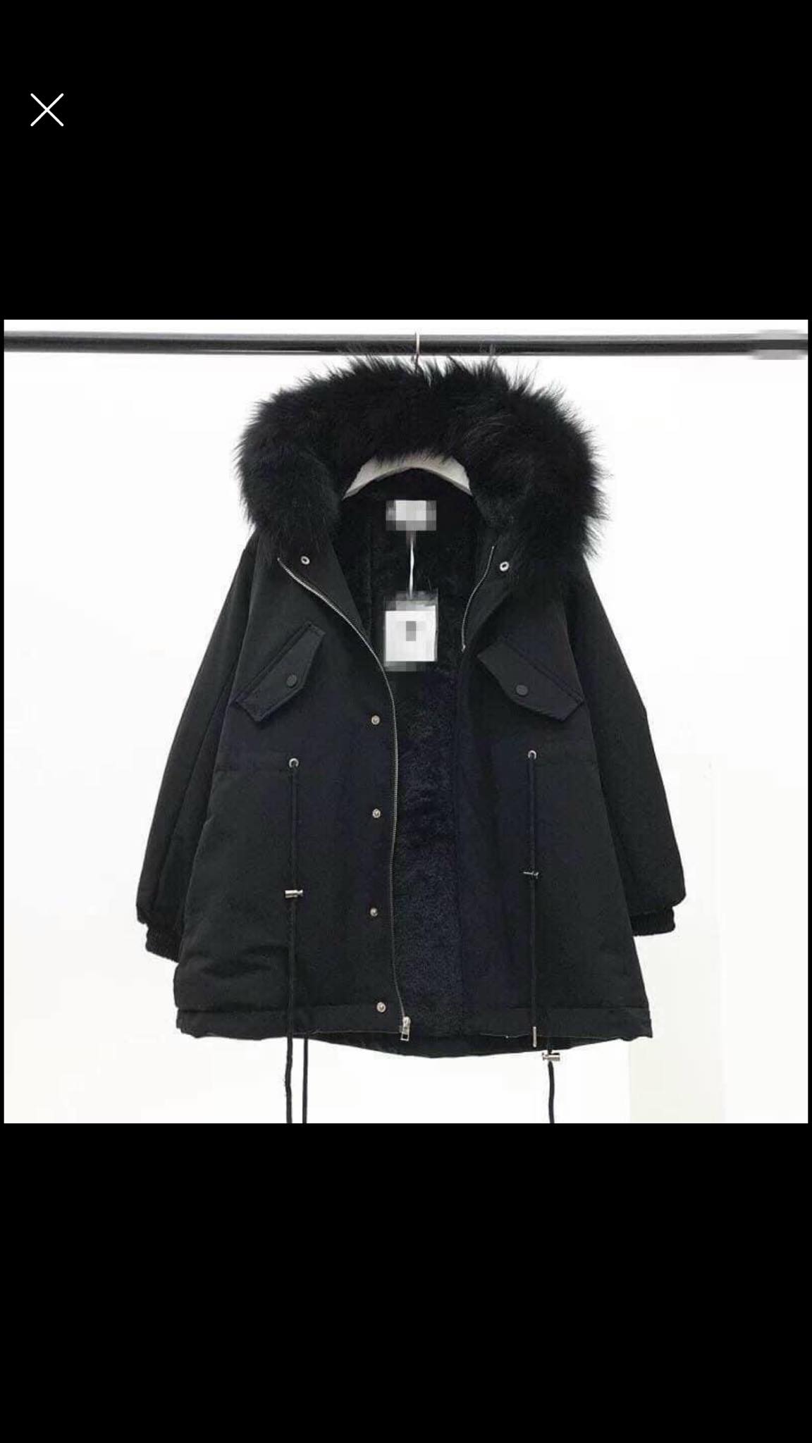 (HÓT) ÁO PARKA  NỮ LÓT LÔNG MÀU ĐEN SANG ĐẸP ẤM, HUYỀN TRANG 1995