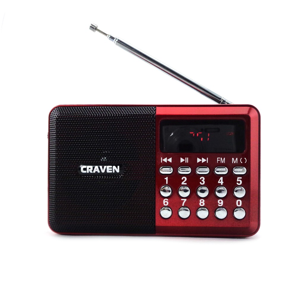 Loa nghe nhạc đa năng Craven CR-26 (Đỏ) - Nhất Tín Computer