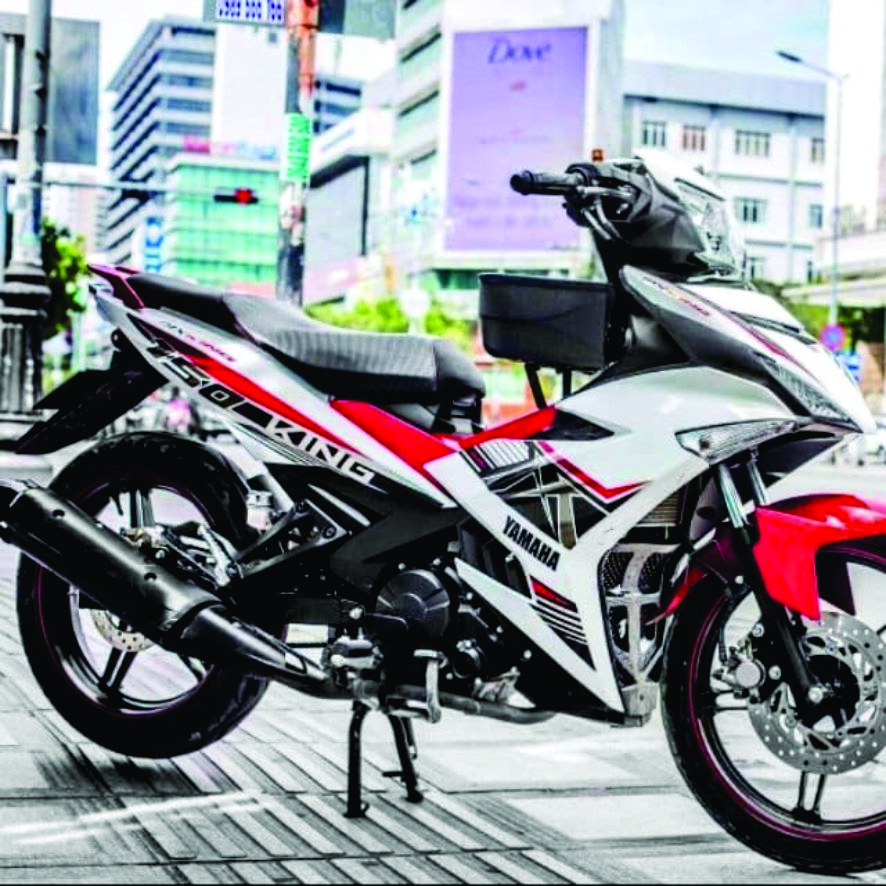 Tem trùm exciter 150 trắng đỏ,team decal ex 150 mx king
