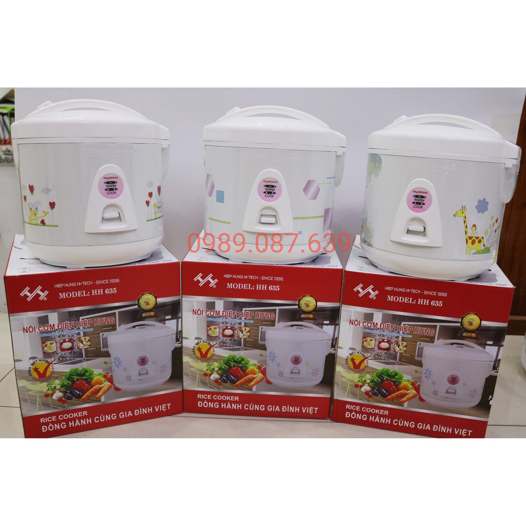 [Hàng Chính Hãng] Nồi cơm điện mini Hiệp Hưng HH635 1 Lít (1-2 người ăn)