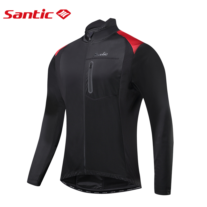 Santic Men Cycling Jacket Autumn Winter Windproof Road Bike Jackets Coat Keep Warm Breathable Comfort Bike Jacket KC6104