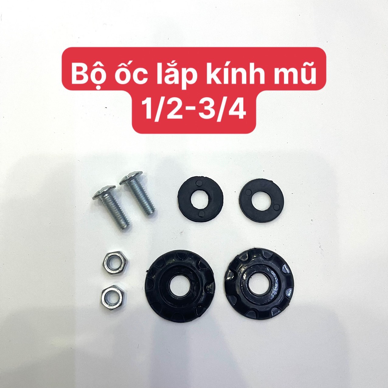 Bộ Ốc Gắn Kính Nón Bảo Hiểm 1/2 và 3/
