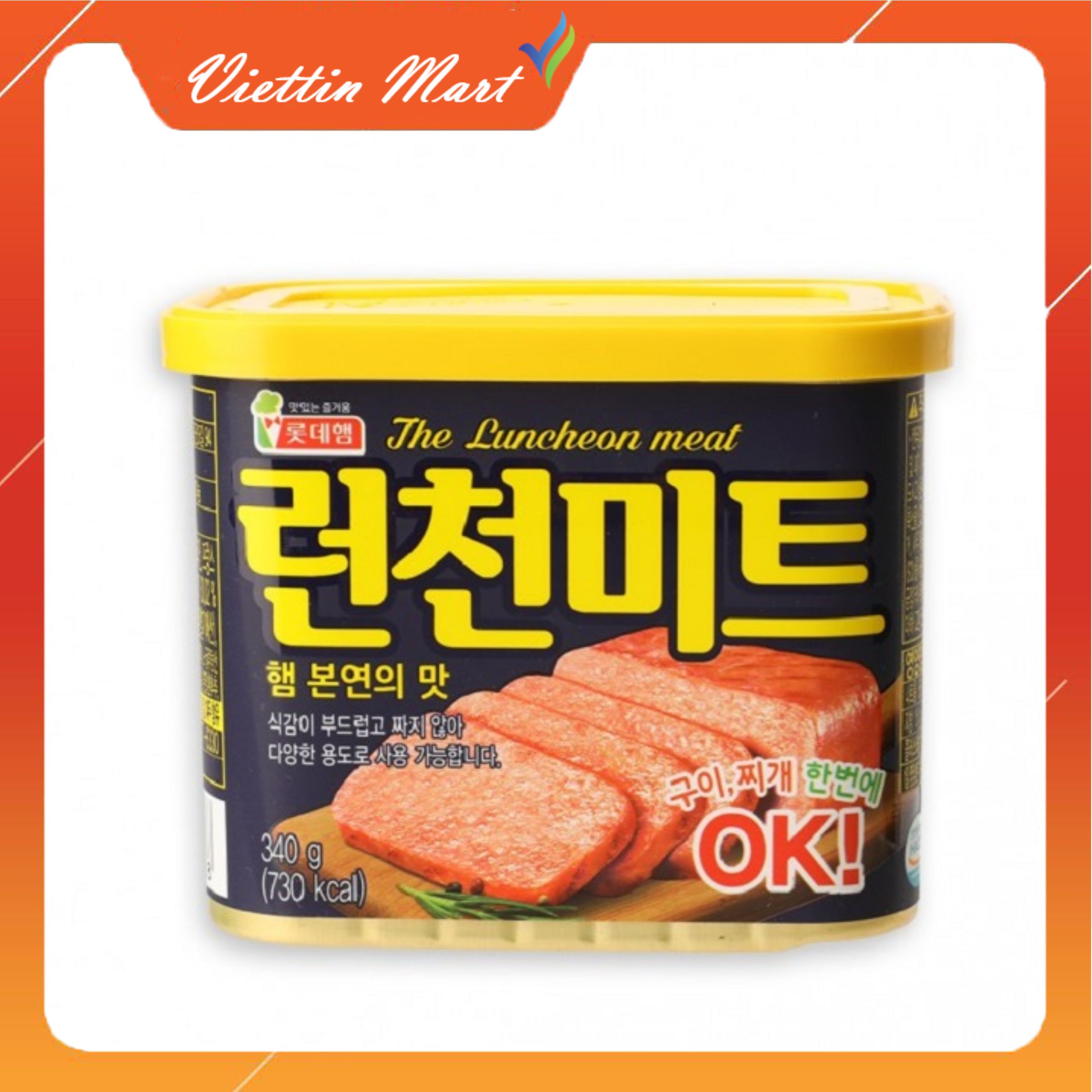 Thịt hộp Hàn Quốc Lotte OK cho bữa cơm tiện lợi
