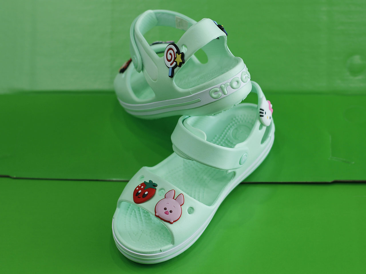 SANDAL CROCSBAND KIDS XANH CỐM