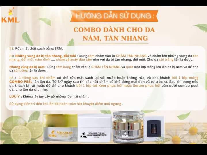 Combo tái tạo peel da KML