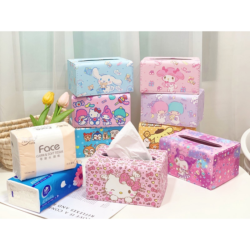 Hộp đựng khăn giấy Hello Kitty - Doremon Doraemon
