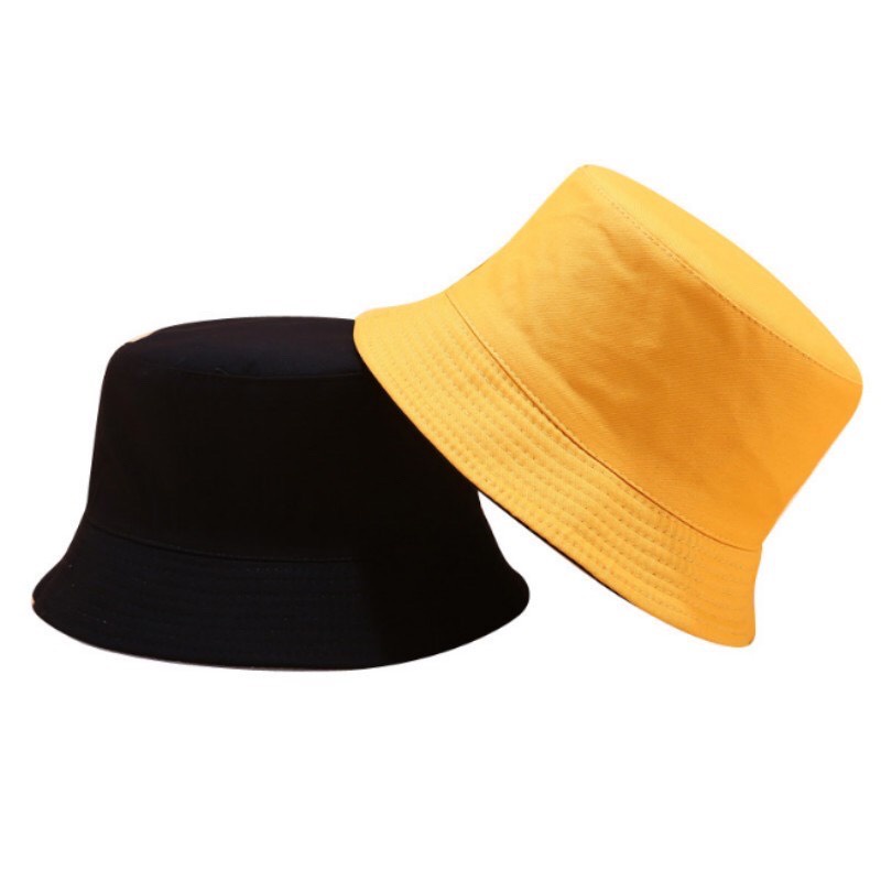Mũ bucket vảnh tròn 2 mặt trơn cho cả nam và nữ