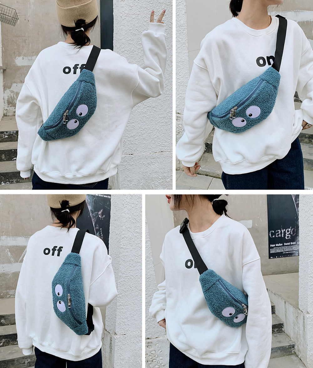 Túi Lông Bao Tử Phối Đôi Mắt Korea Style - 100style
