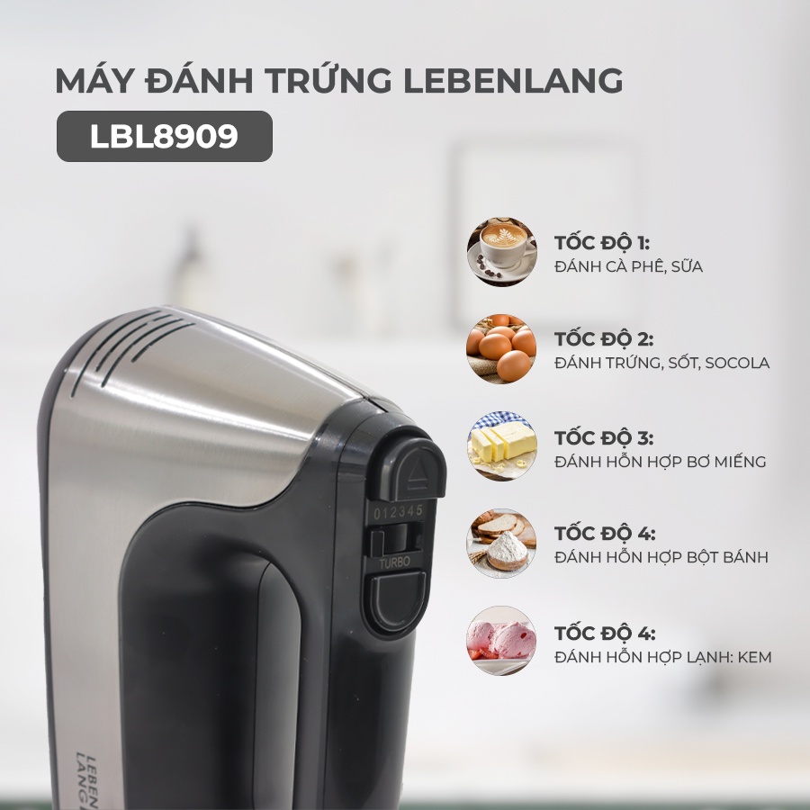 MÁY ĐÁNH TRỨNG ĐA NĂNG LEBENLANG LBL8908